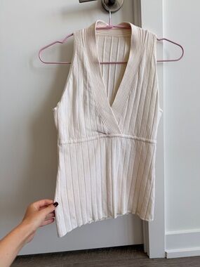 Plunge knit top